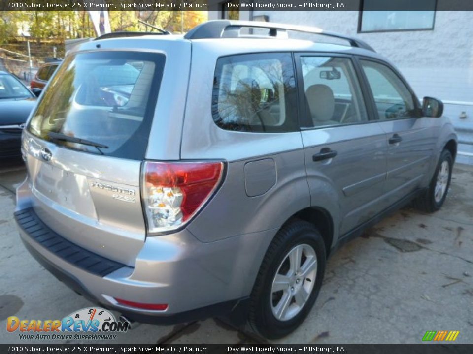 2010 Subaru Forester 2.5 X Premium Spark Silver Metallic / Platinum Photo #4