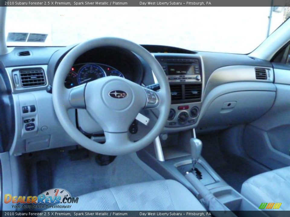 2010 Subaru Forester 2.5 X Premium Spark Silver Metallic / Platinum Photo #12