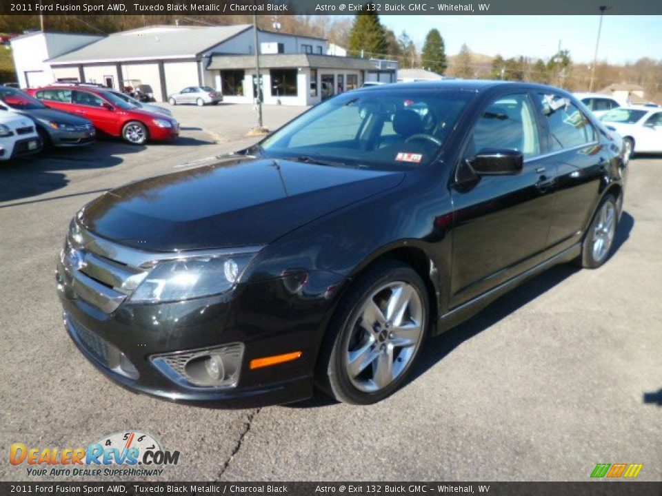 2011 Ford Fusion Sport AWD Tuxedo Black Metallic / Charcoal Black Photo #3