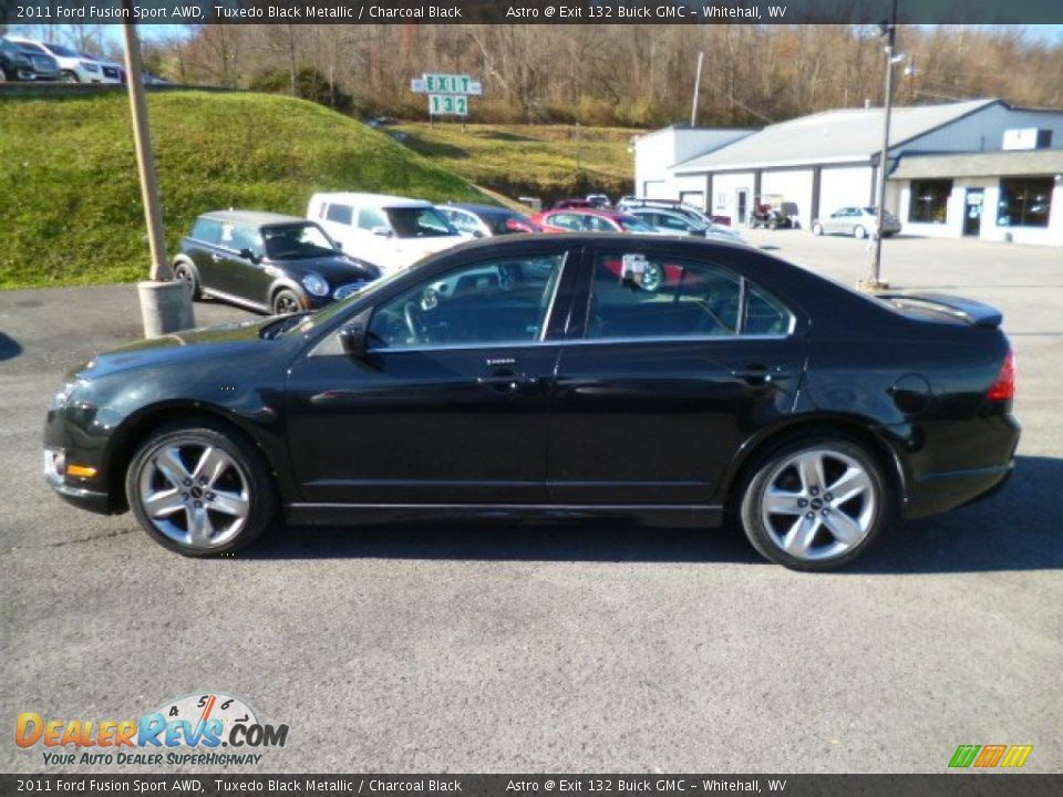 2011 Ford Fusion Sport AWD Tuxedo Black Metallic / Charcoal Black Photo #4