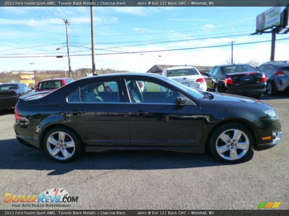2011 Ford Fusion Sport AWD Tuxedo Black Metallic / Charcoal Black Photo #7