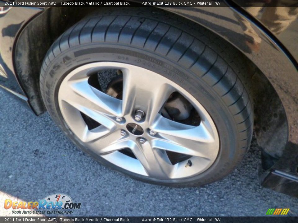 2011 Ford Fusion Sport AWD Tuxedo Black Metallic / Charcoal Black Photo #8