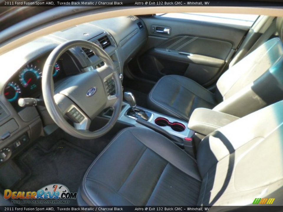 2011 Ford Fusion Sport AWD Tuxedo Black Metallic / Charcoal Black Photo #15