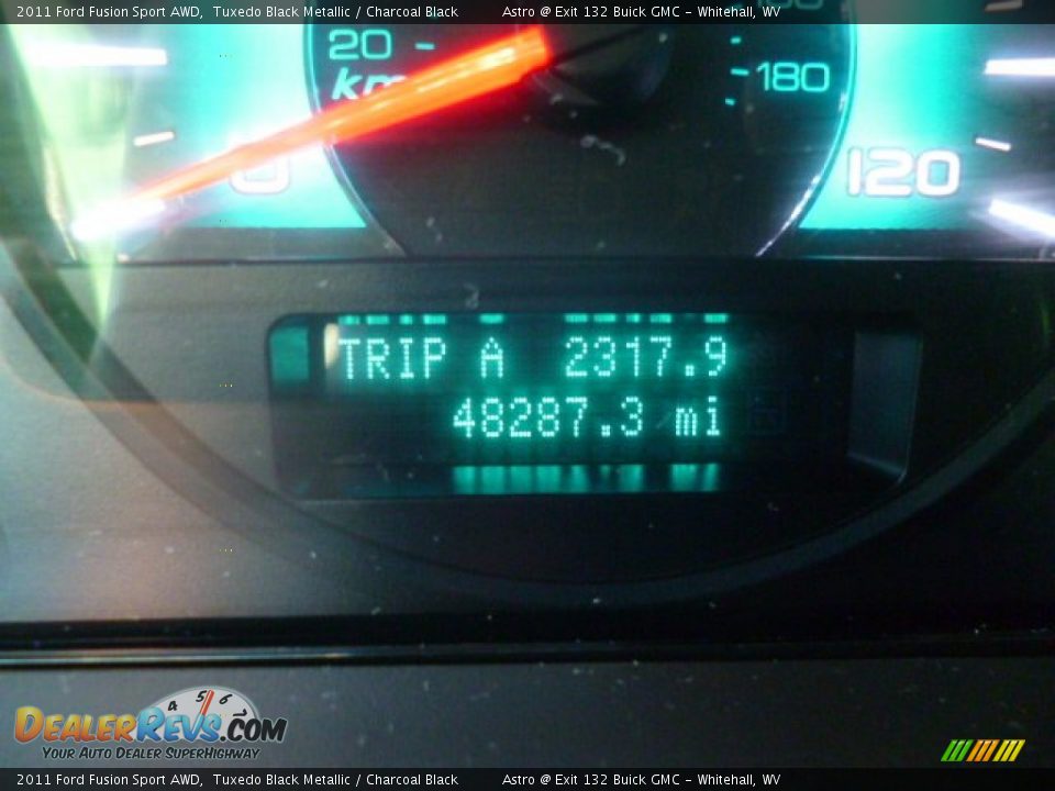 2011 Ford Fusion Sport AWD Tuxedo Black Metallic / Charcoal Black Photo #20