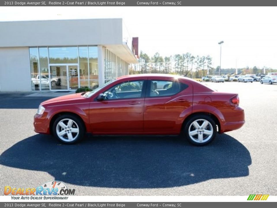 2013 Dodge Avenger SE Redline 2-Coat Pearl / Black/Light Frost Beige Photo #8