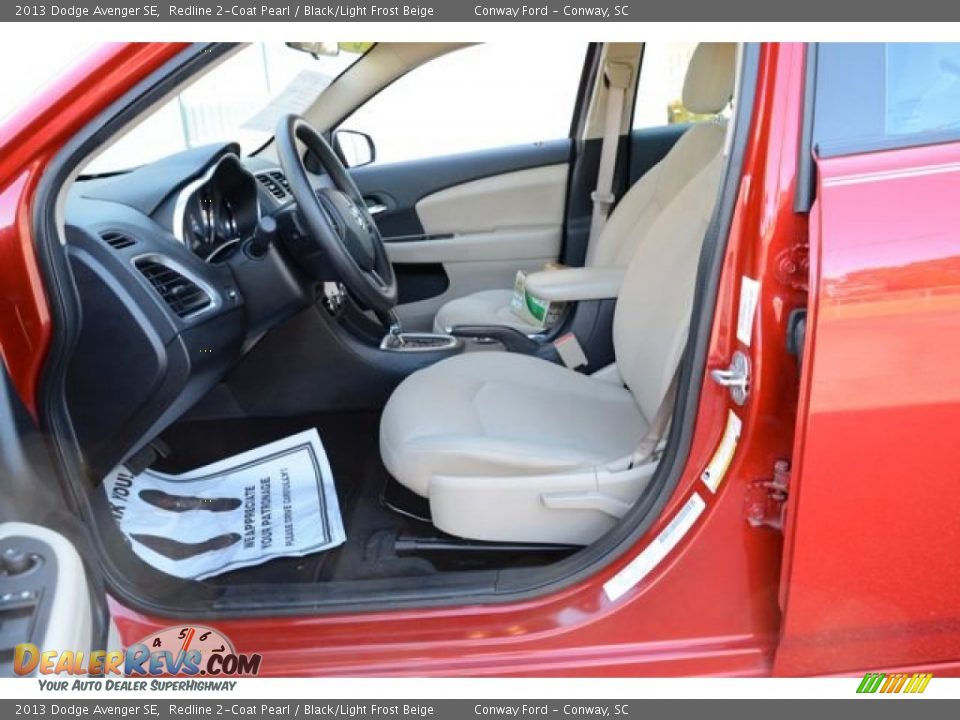 2013 Dodge Avenger SE Redline 2-Coat Pearl / Black/Light Frost Beige Photo #17