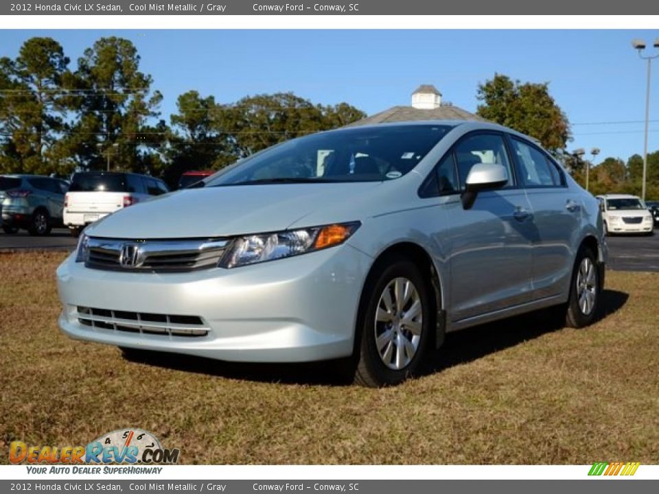 2012 Honda Civic LX Sedan Cool Mist Metallic / Gray Photo #1