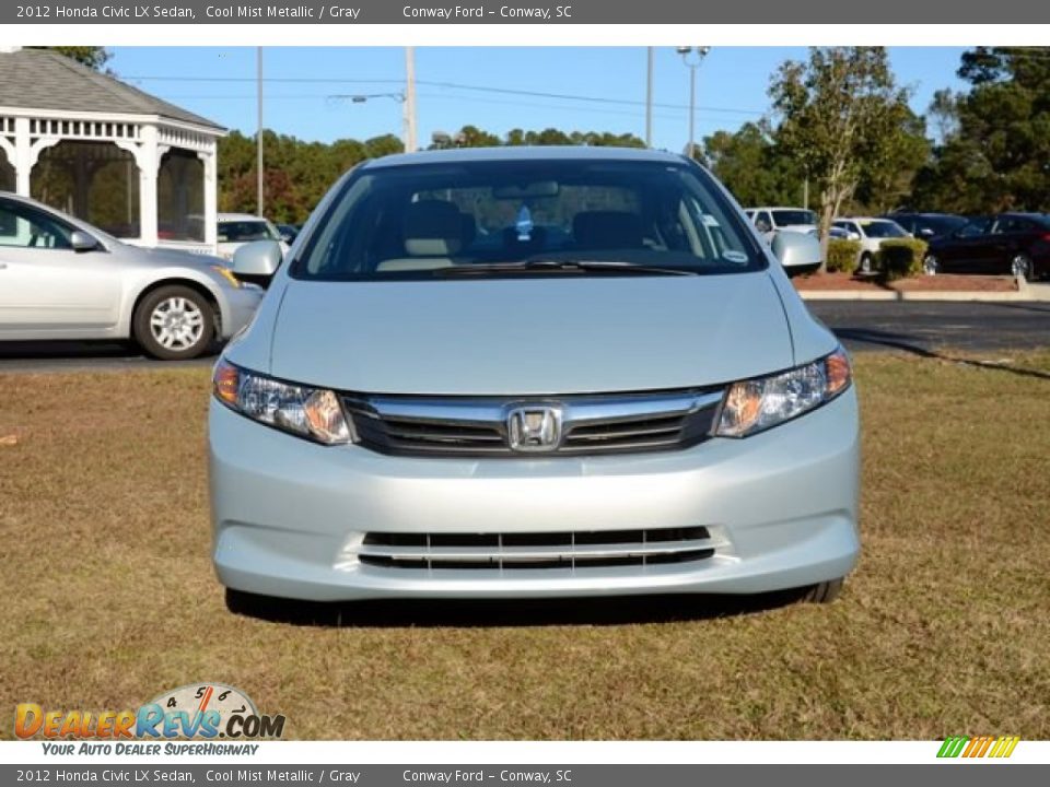2012 Honda Civic LX Sedan Cool Mist Metallic / Gray Photo #2