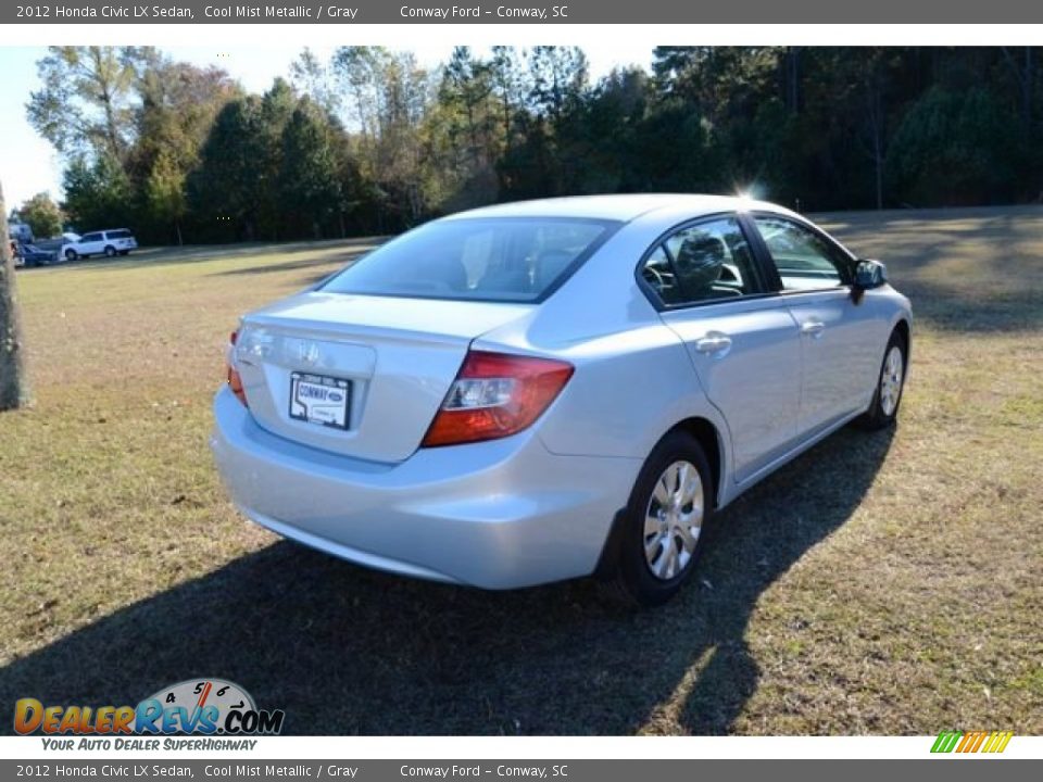 2012 Honda Civic LX Sedan Cool Mist Metallic / Gray Photo #5