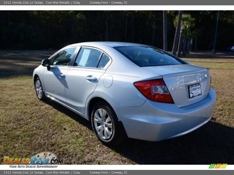 2012 Honda Civic LX Sedan Cool Mist Metallic / Gray Photo #7
