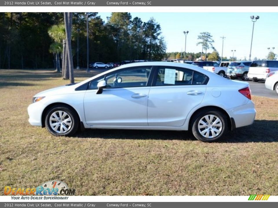 2012 Honda Civic LX Sedan Cool Mist Metallic / Gray Photo #8