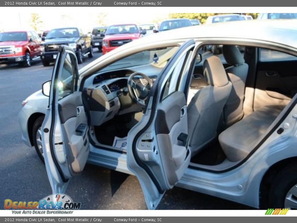 2012 Honda Civic LX Sedan Cool Mist Metallic / Gray Photo #10