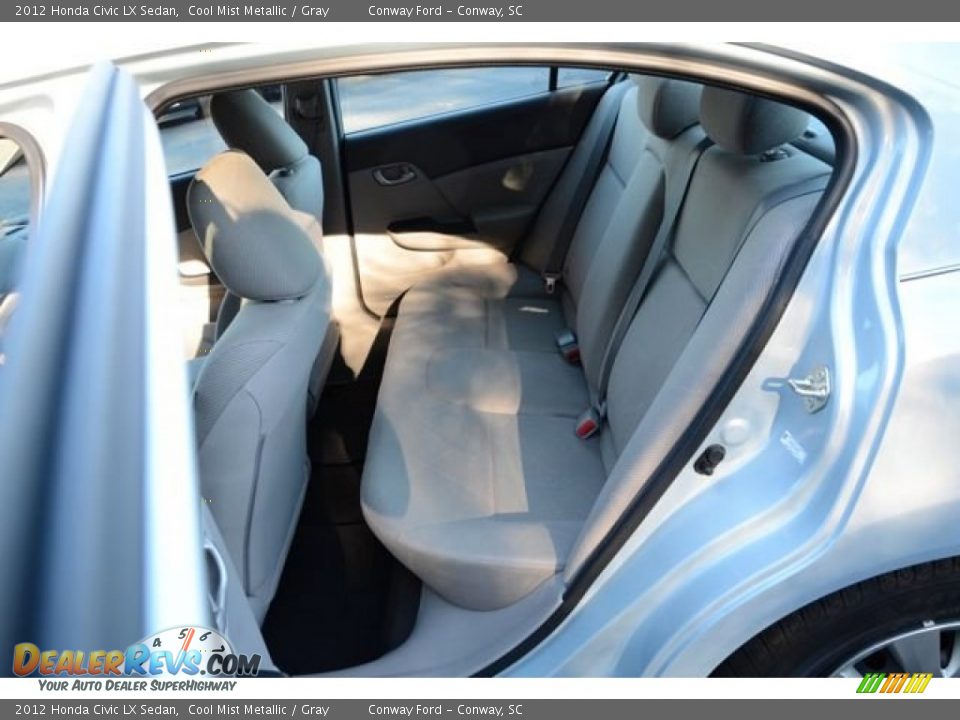 2012 Honda Civic LX Sedan Cool Mist Metallic / Gray Photo #11