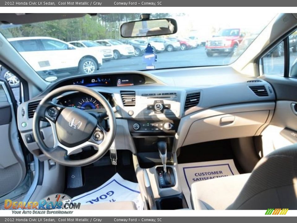 2012 Honda Civic LX Sedan Cool Mist Metallic / Gray Photo #12