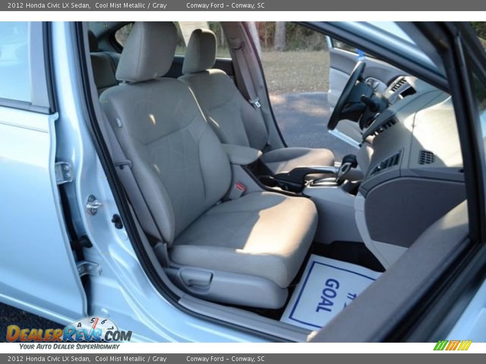 2012 Honda Civic LX Sedan Cool Mist Metallic / Gray Photo #15
