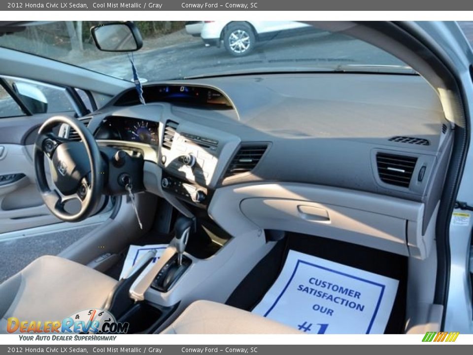 2012 Honda Civic LX Sedan Cool Mist Metallic / Gray Photo #16