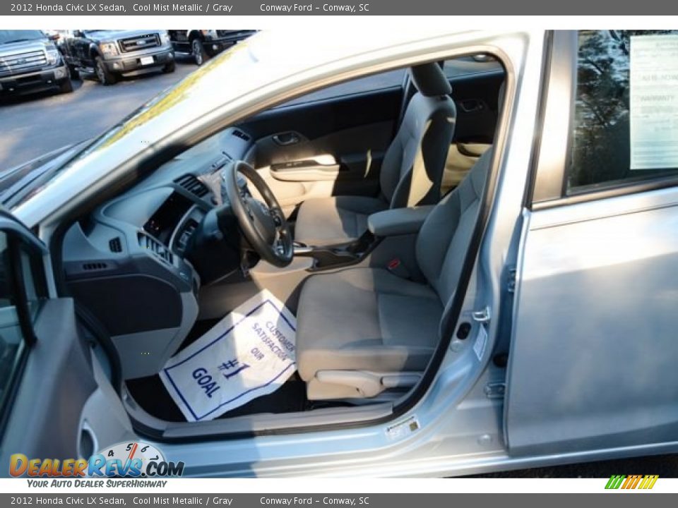 2012 Honda Civic LX Sedan Cool Mist Metallic / Gray Photo #17