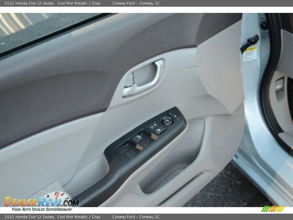 2012 Honda Civic LX Sedan Cool Mist Metallic / Gray Photo #19