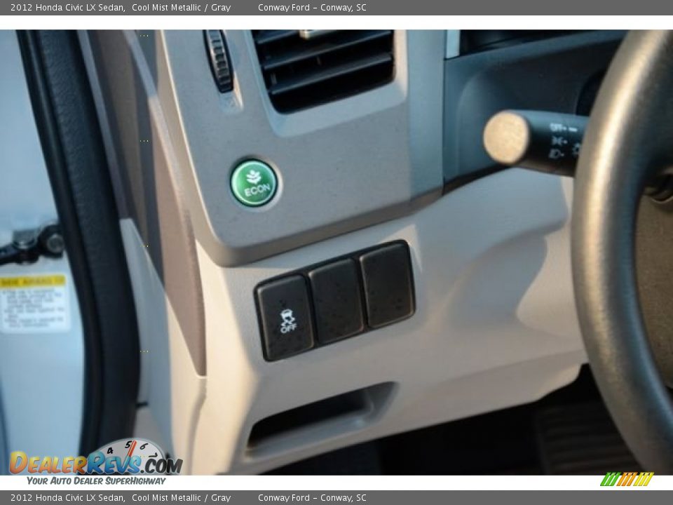 2012 Honda Civic LX Sedan Cool Mist Metallic / Gray Photo #20