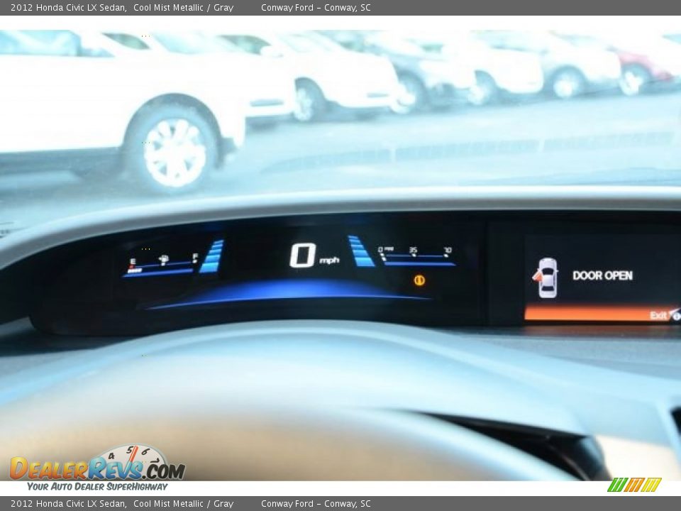 2012 Honda Civic LX Sedan Cool Mist Metallic / Gray Photo #21
