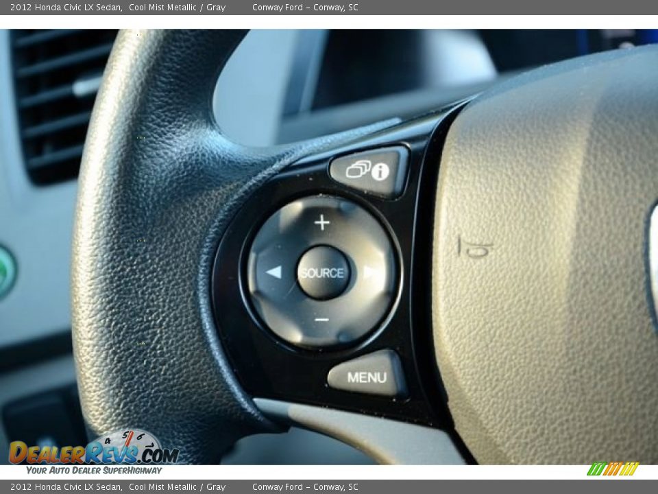 2012 Honda Civic LX Sedan Cool Mist Metallic / Gray Photo #24