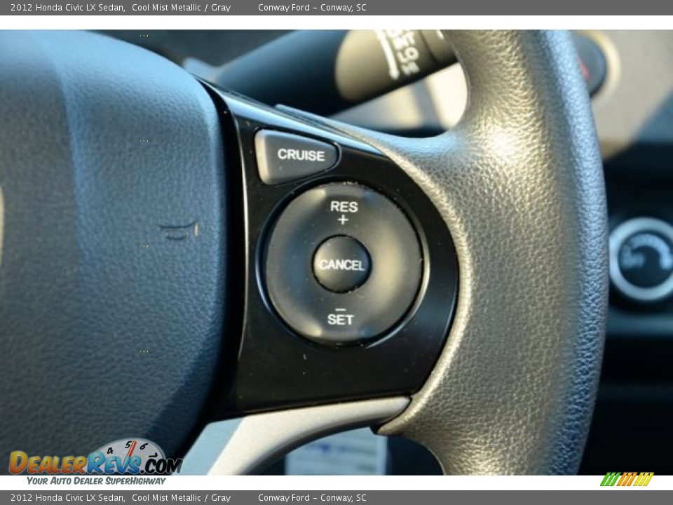 2012 Honda Civic LX Sedan Cool Mist Metallic / Gray Photo #25