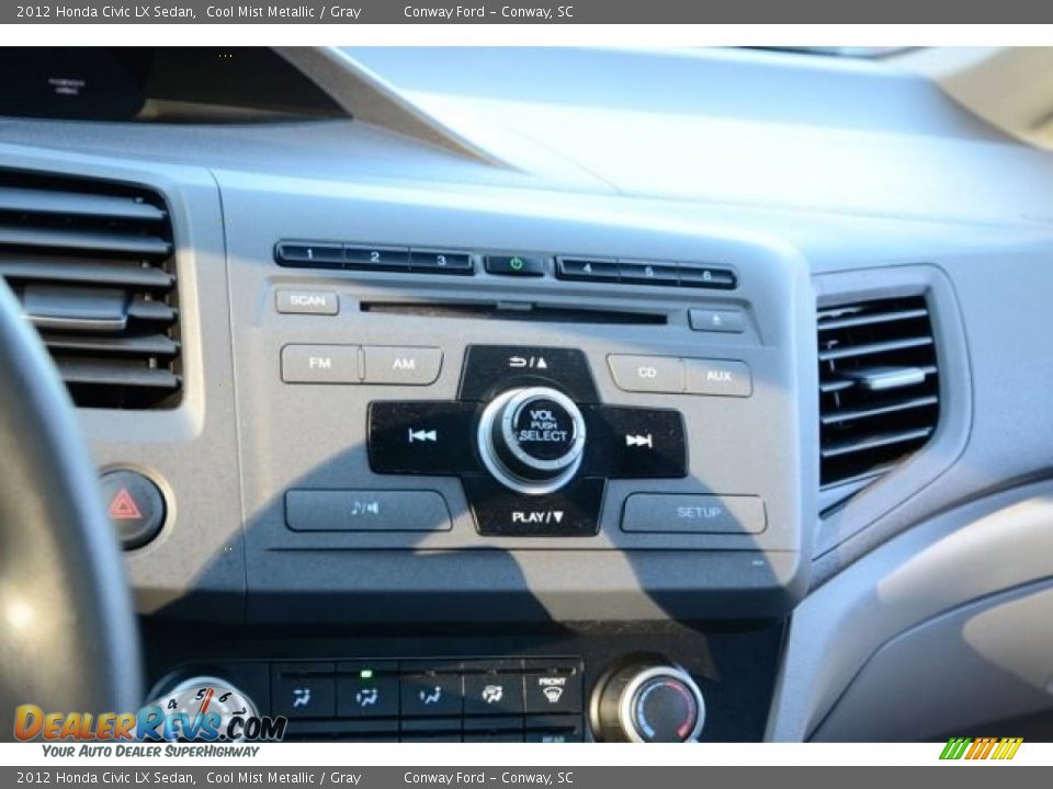 2012 Honda Civic LX Sedan Cool Mist Metallic / Gray Photo #26