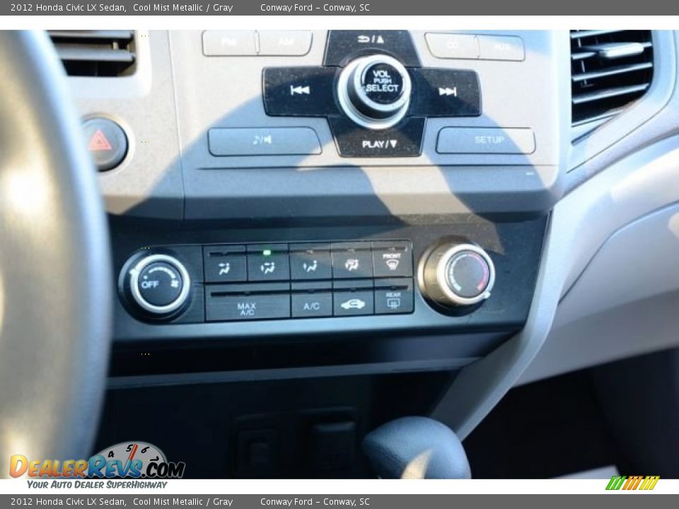 2012 Honda Civic LX Sedan Cool Mist Metallic / Gray Photo #27