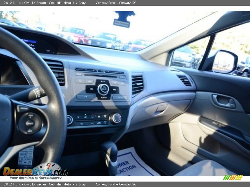 2012 Honda Civic LX Sedan Cool Mist Metallic / Gray Photo #28