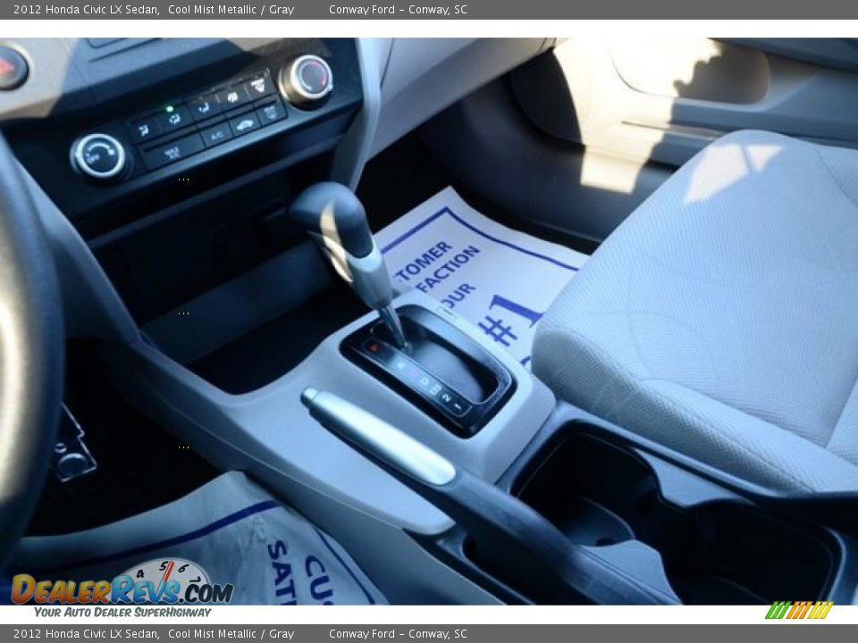 2012 Honda Civic LX Sedan Cool Mist Metallic / Gray Photo #29
