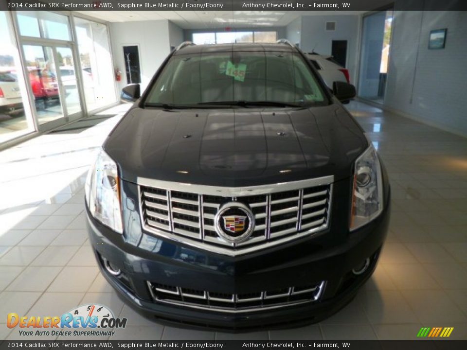 2014 Cadillac SRX Performance AWD Sapphire Blue Metallic / Ebony/Ebony Photo #2