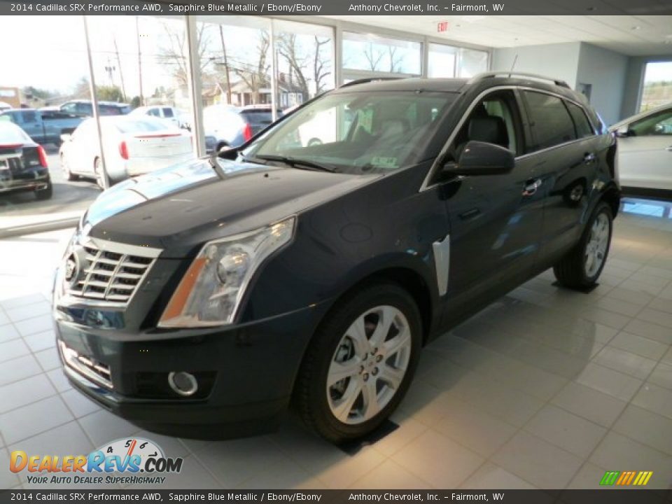 2014 Cadillac SRX Performance AWD Sapphire Blue Metallic / Ebony/Ebony Photo #3