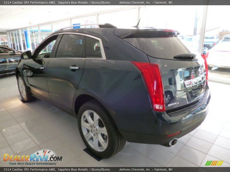 2014 Cadillac SRX Performance AWD Sapphire Blue Metallic / Ebony/Ebony Photo #5