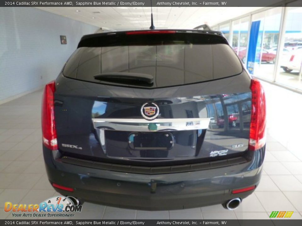 2014 Cadillac SRX Performance AWD Sapphire Blue Metallic / Ebony/Ebony Photo #6