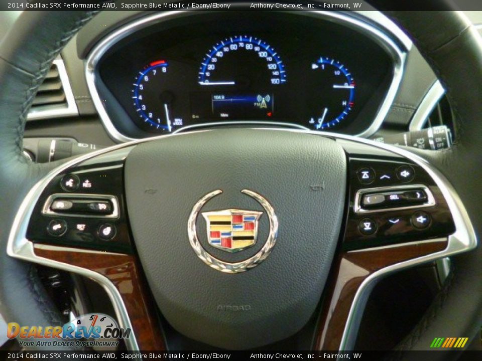 2014 Cadillac SRX Performance AWD Sapphire Blue Metallic / Ebony/Ebony Photo #18