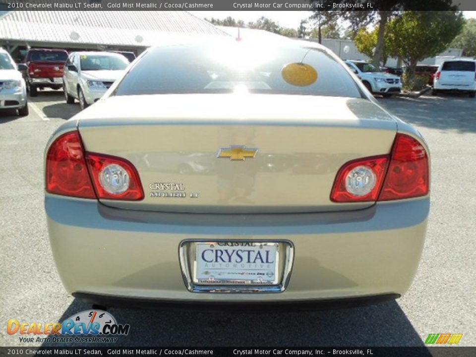 2010 Chevrolet Malibu LT Sedan Gold Mist Metallic / Cocoa/Cashmere Photo #7