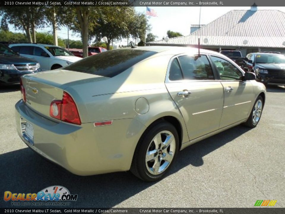 2010 Chevrolet Malibu LT Sedan Gold Mist Metallic / Cocoa/Cashmere Photo #8