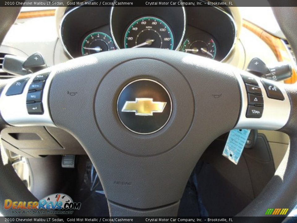 2010 Chevrolet Malibu LT Sedan Gold Mist Metallic / Cocoa/Cashmere Photo #21