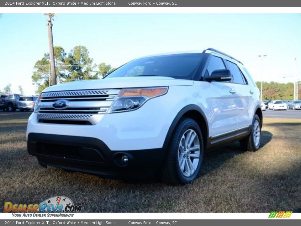 2014 Ford Explorer XLT Oxford White / Medium Light Stone Photo #1