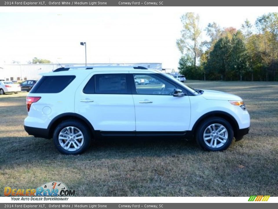 2014 Ford Explorer XLT Oxford White / Medium Light Stone Photo #4