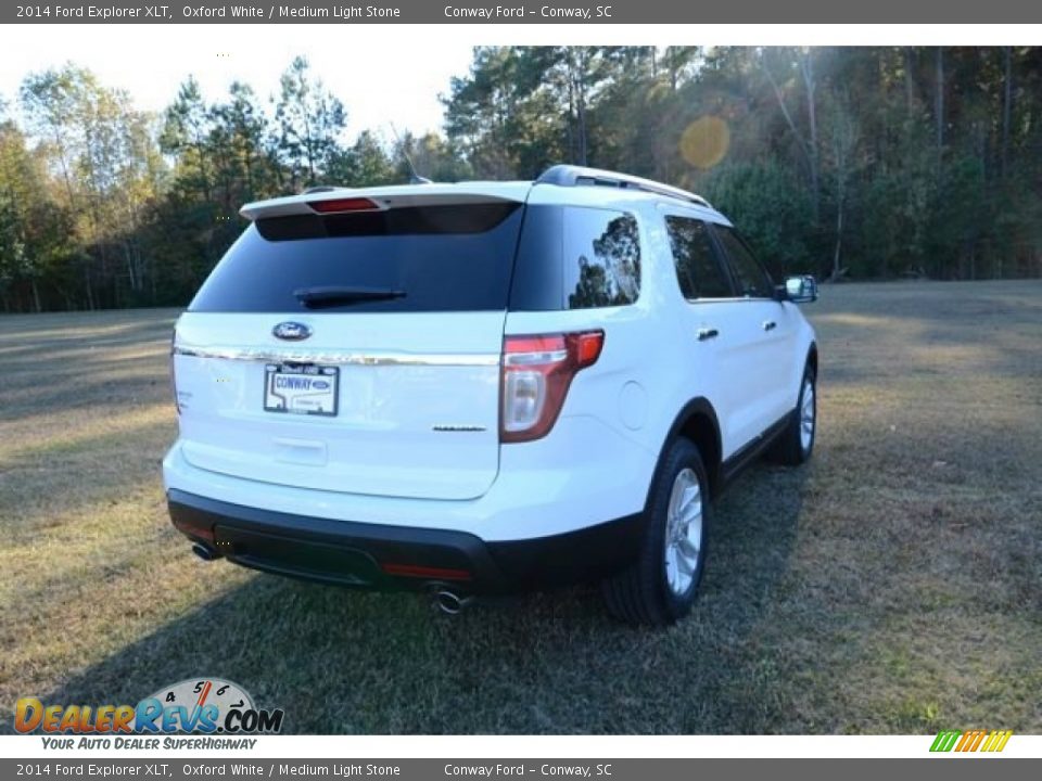 2014 Ford Explorer XLT Oxford White / Medium Light Stone Photo #5