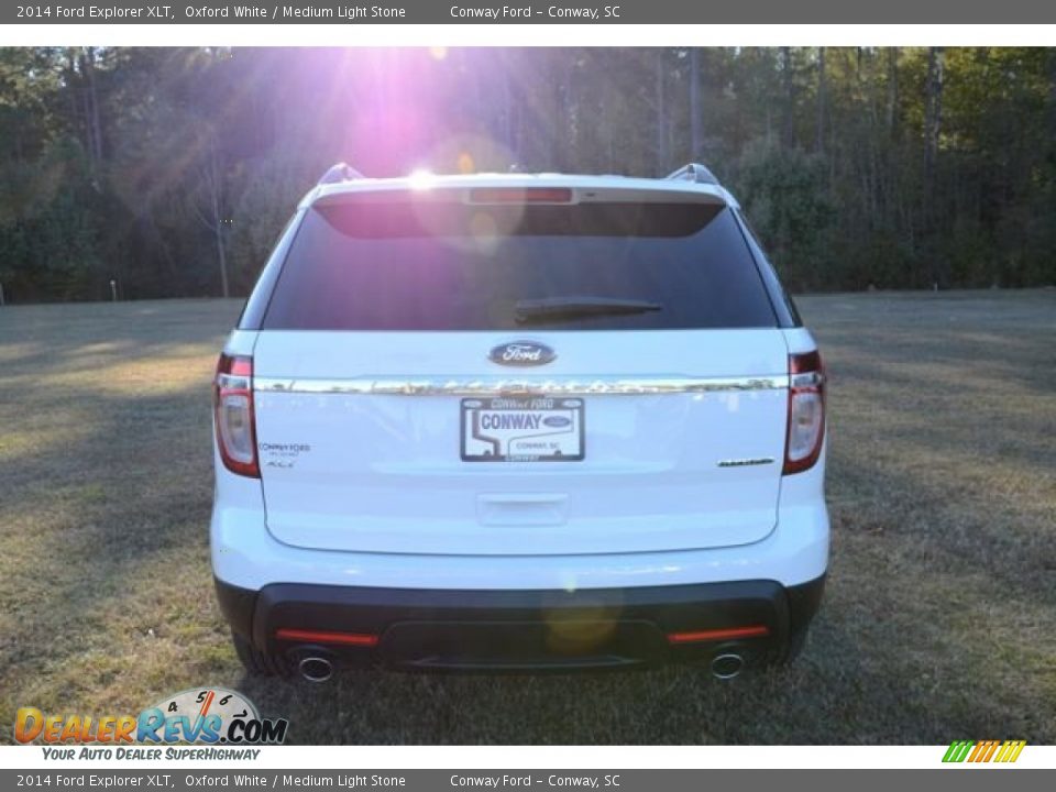2014 Ford Explorer XLT Oxford White / Medium Light Stone Photo #6