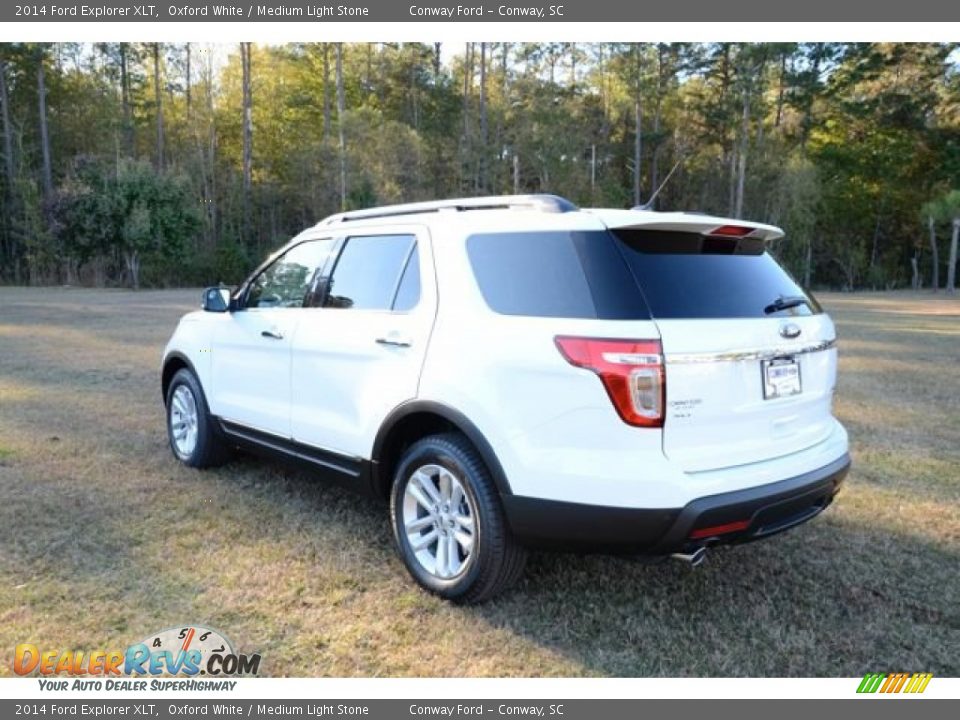 2014 Ford Explorer XLT Oxford White / Medium Light Stone Photo #8