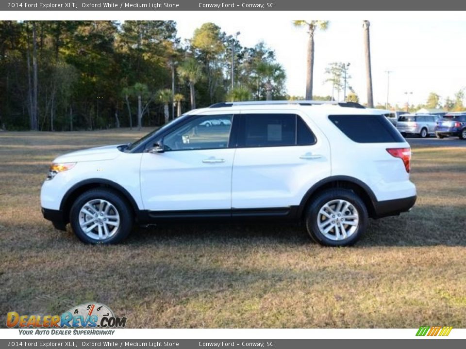 2014 Ford Explorer XLT Oxford White / Medium Light Stone Photo #9