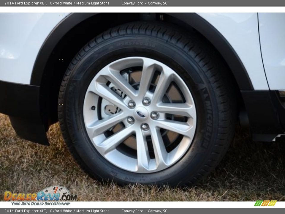 2014 Ford Explorer XLT Oxford White / Medium Light Stone Photo #10