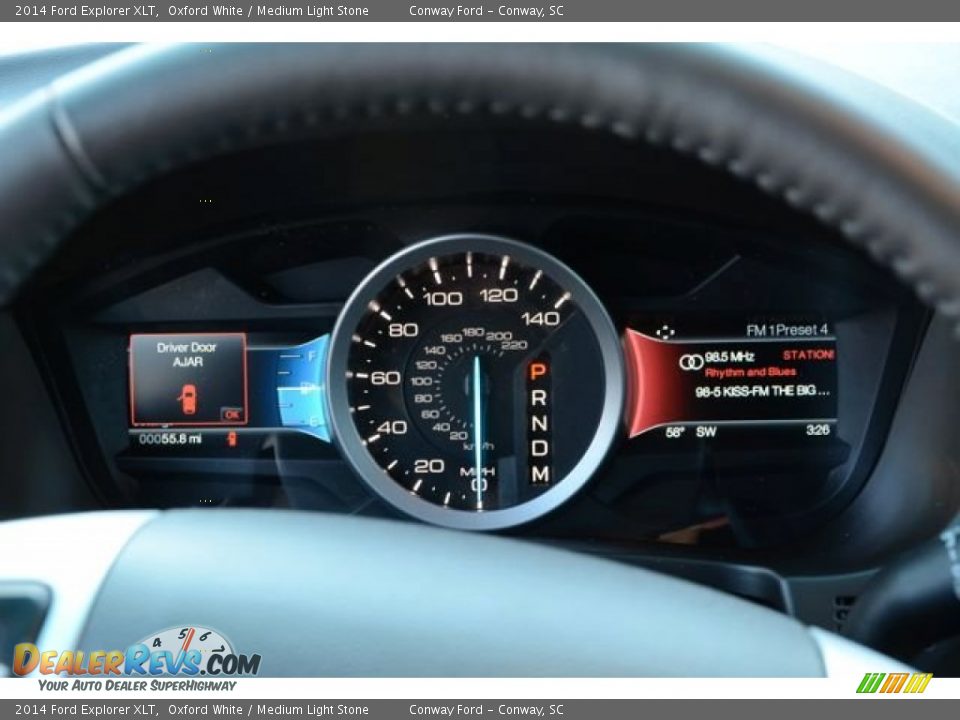 2014 Ford Explorer XLT Oxford White / Medium Light Stone Photo #23