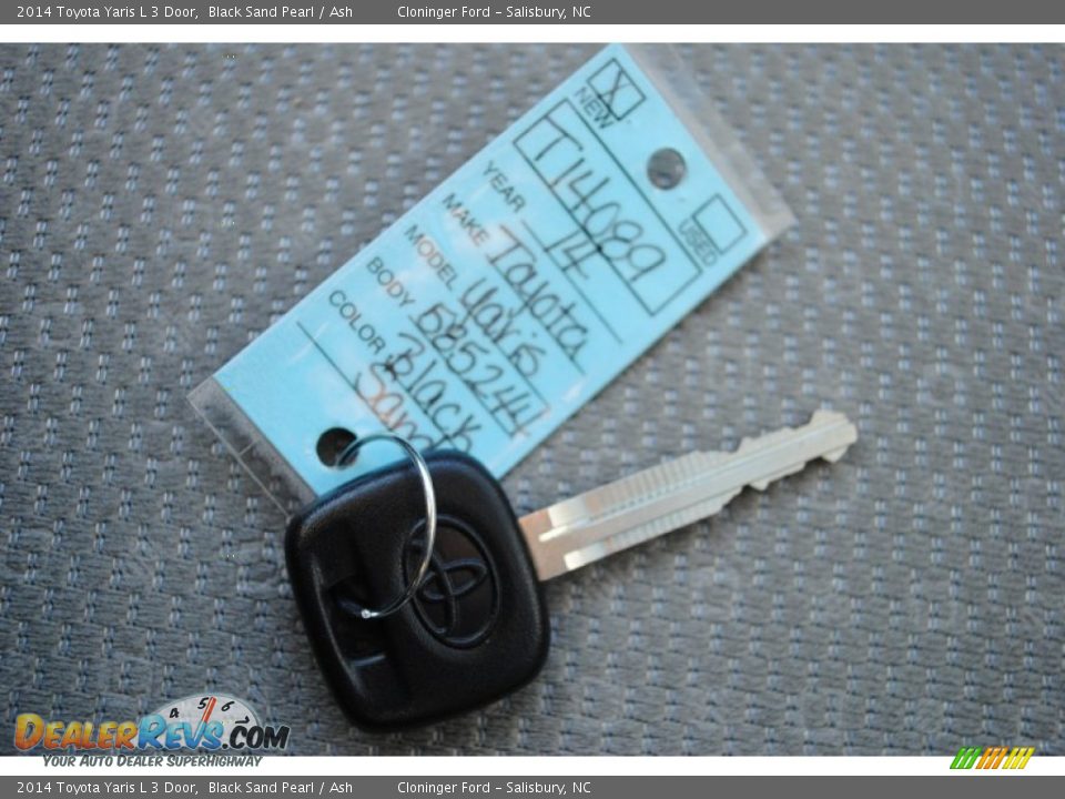 2014 Toyota Yaris L 3 Door Black Sand Pearl / Ash Photo #19