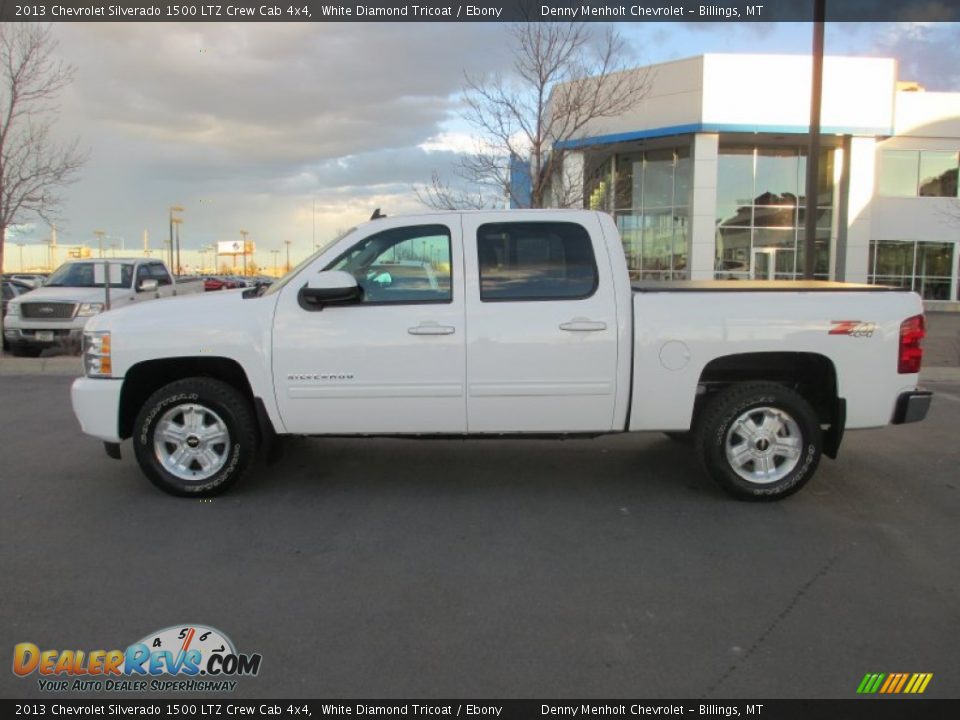 2013 Chevrolet Silverado 1500 LTZ Crew Cab 4x4 White Diamond Tricoat / Ebony Photo #3