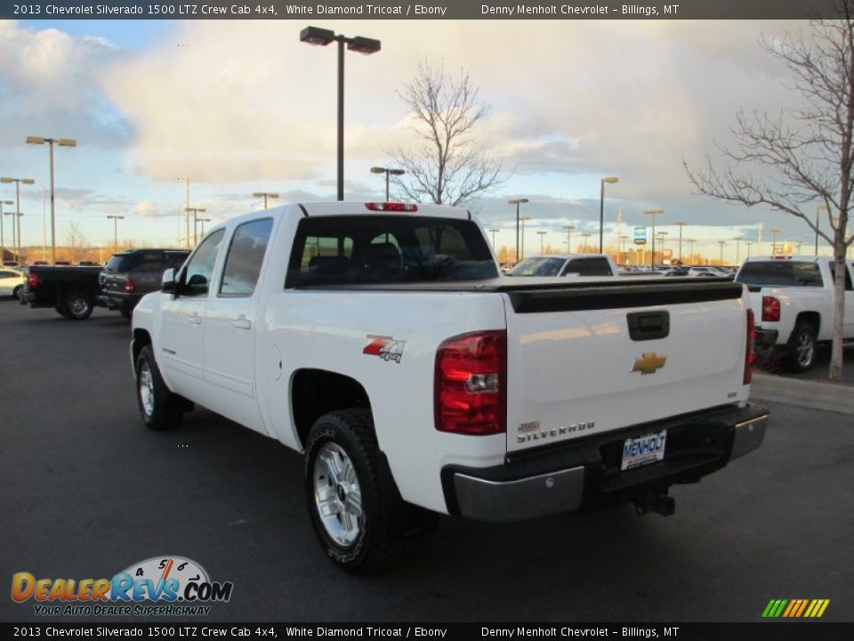 2013 Chevrolet Silverado 1500 LTZ Crew Cab 4x4 White Diamond Tricoat / Ebony Photo #4