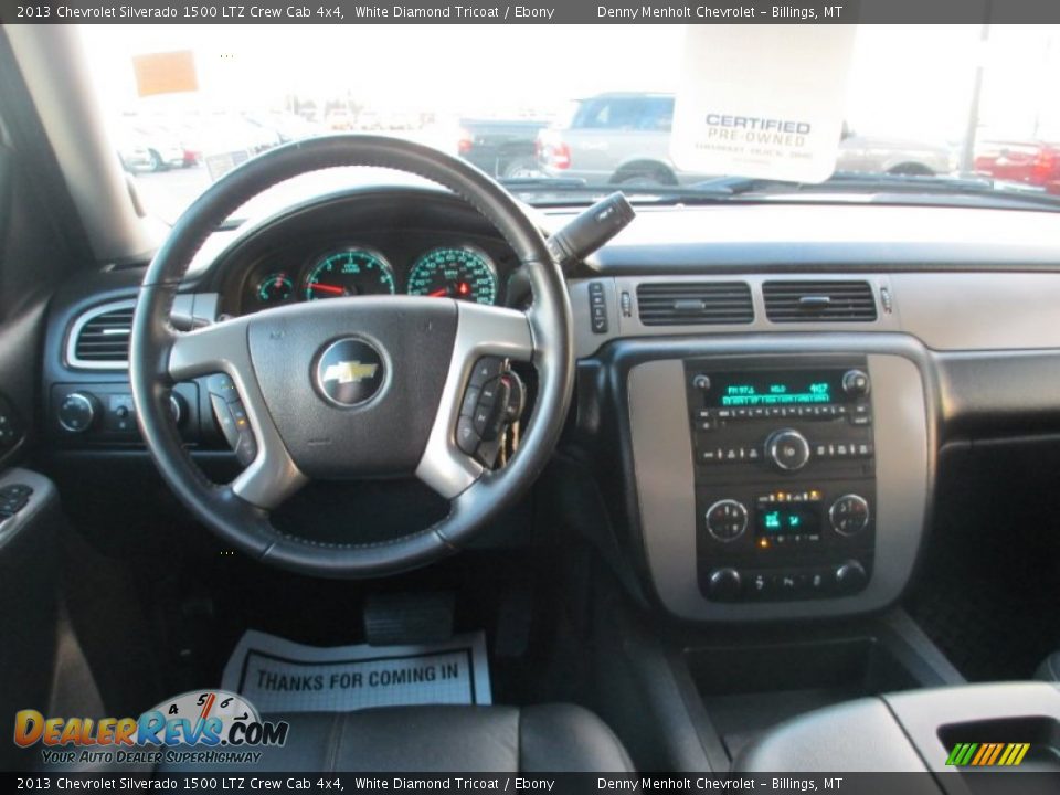 2013 Chevrolet Silverado 1500 LTZ Crew Cab 4x4 White Diamond Tricoat / Ebony Photo #10